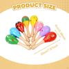 6 Pieces Wooden Maracas Hand Percussion Rattles Children Gifts Learning Toys Musical for Party