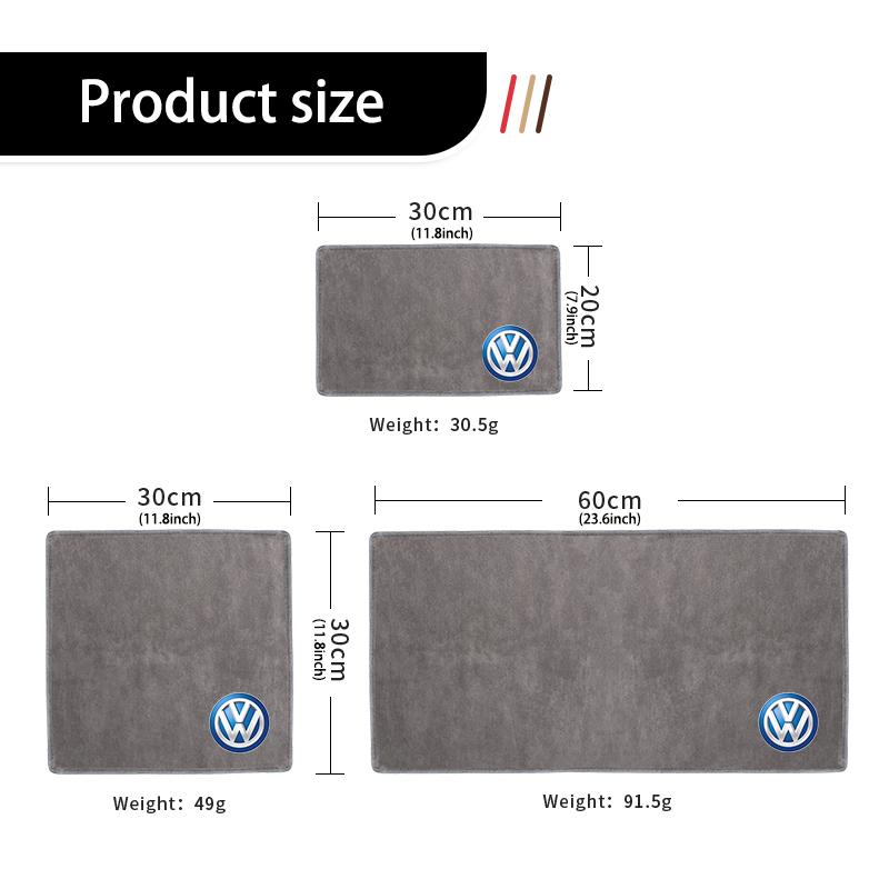 UNYDV1 Super Absorbent Car Drying Towel Coral Velvet Cleaning Cloth For Volkswagen VW Scirocco Passat Polo B5 B6 B7 CC Tiguan Sharan