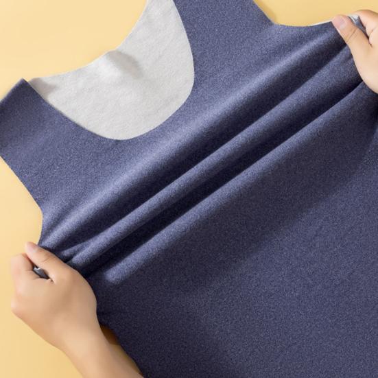 Men Thermal Vest Seamless Tailoring High Elasticity DE Velvet Sanding Technology Heat Generation Tank Tops