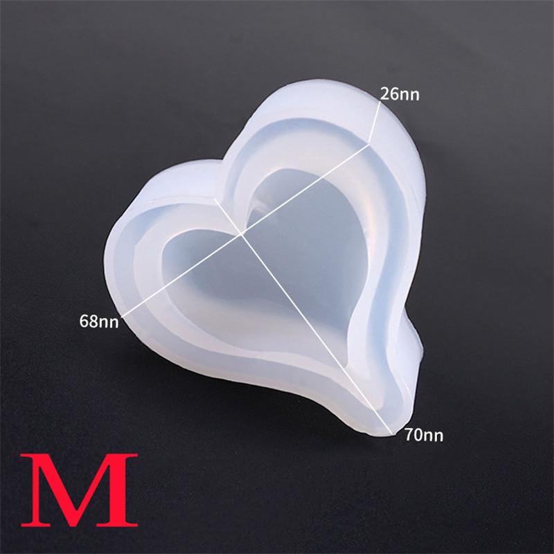 Resin Jewellry Silicone Mould Epoxy Heart Mold Craft DIY Making Pendant Casting