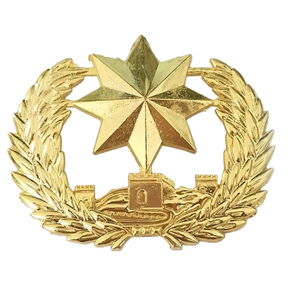 Uniform Cap Star Emblem Unisex Adult Security Guard Helmet Hat Badge Hat Accessories for Police Security Uniforms