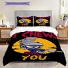 Chew Conquer Bold Move Three-piece Set (1 * Duvet Cover + 2 * Pillowcase, Without Core) 2D Flat Christmas Birthday Gift Duvet Cover and Pillowcase