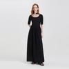 Tatu Autumn Winter Simple Waist Knitted Midi Dress