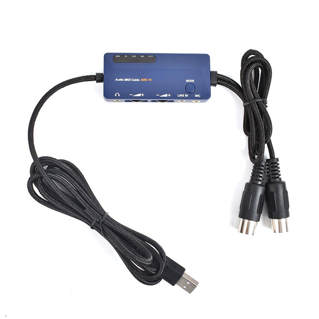 DOREMiDi MIDI to USB A Интерфейс MIDI Кабель Адаптер для Редактирования Записи Трека Аудио MIDI Кабель USB Конвертер Встроенный