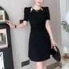 Women's Summer New Fashionable Mid-skirt Waist-hugging Super Large Size Small Black Skirt Trendy