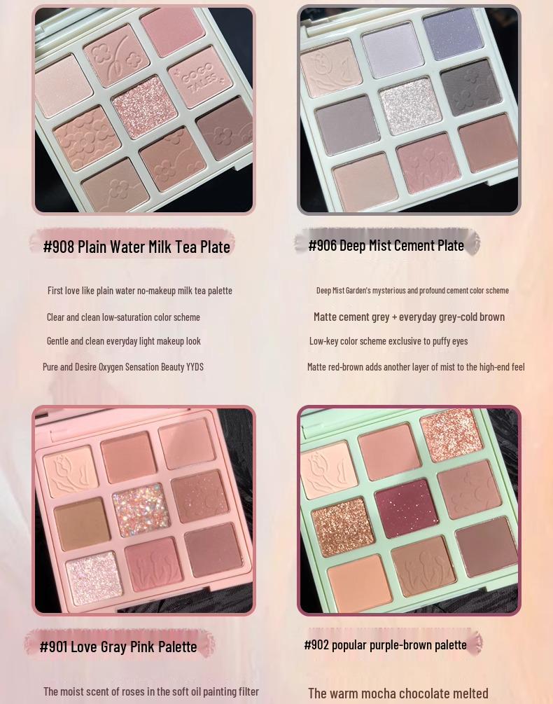 Палетка теней для век GoGoTales GoGo Dance Secret Garden - Летний молочный чай, Землистые тона с матовым, шиммерным и глиттерным финишами