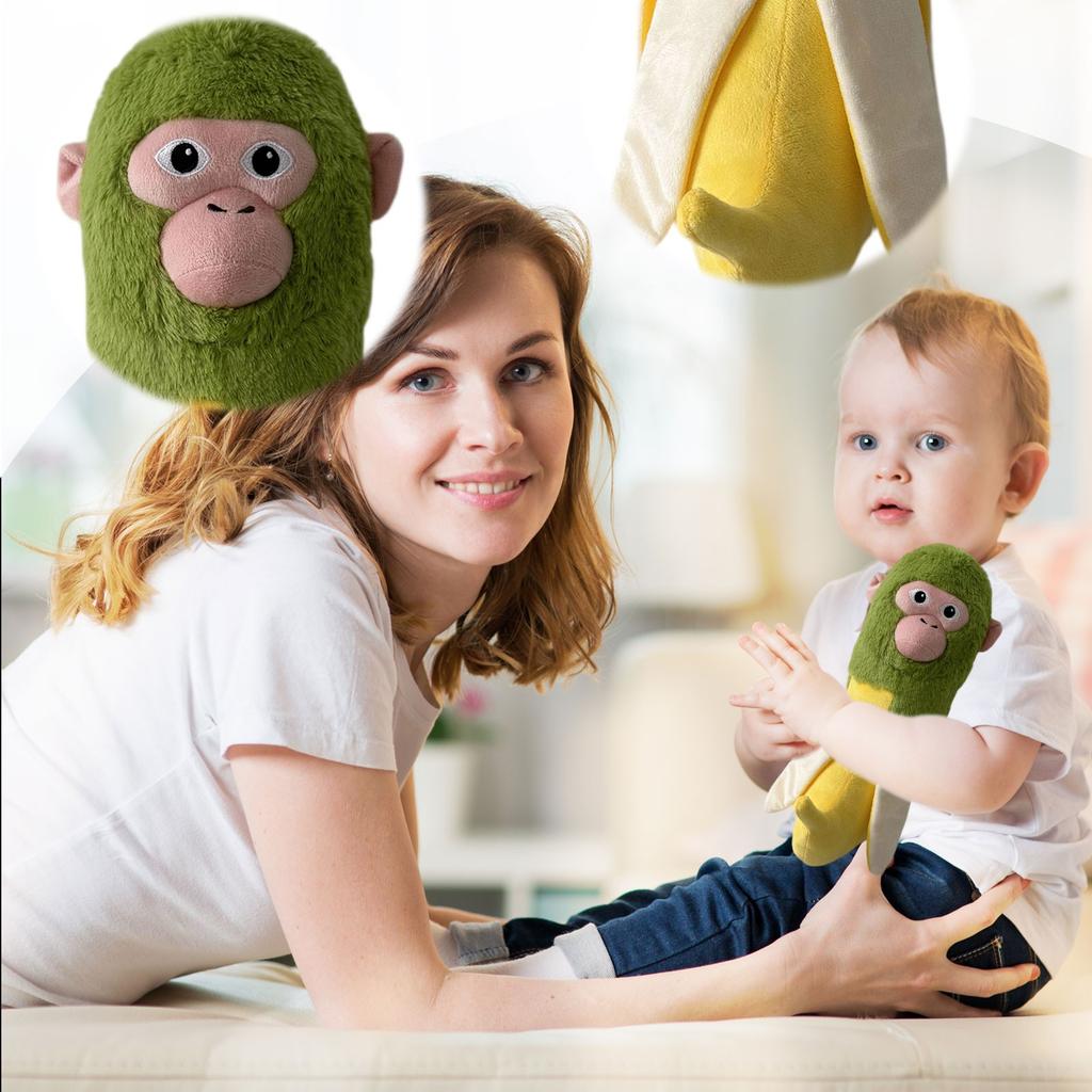 Both Boys And Girls Love Soft Cushions For The Banana Monkey Plush Toy