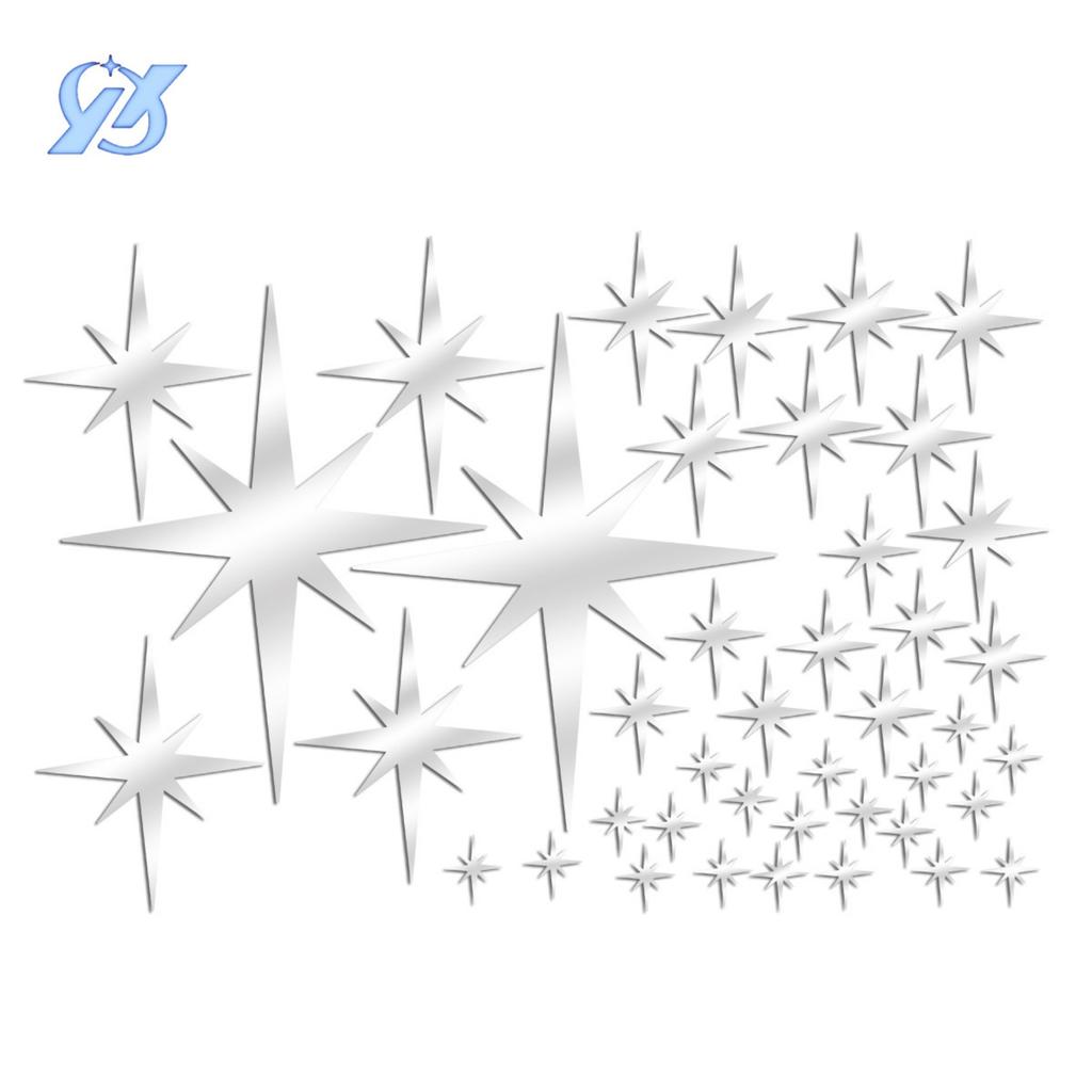 Starry Mirror Acrylic Wall Stickers Wall Background Decoration Three-dimensional Layout Living Room Bedroom Stickers