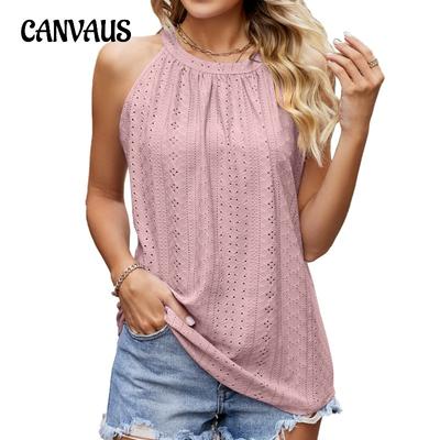 Женский летний жилет, свободные майки с круглым вырезом и морщинами, топ без рукавов, камзол