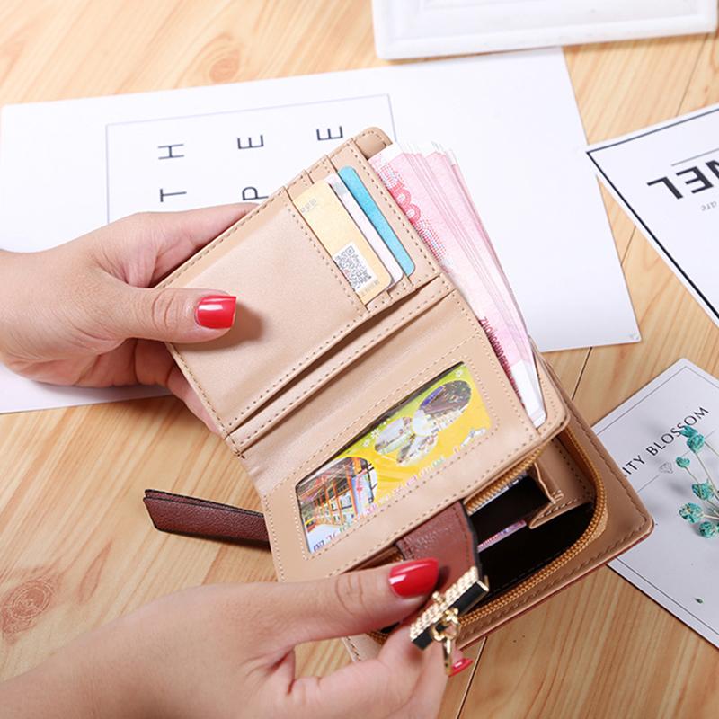 Yogodlns Women Short Standard Leather Wallet Hollow Out Leaves Decor Female Day Clutch Card Holder Money Purse Bags