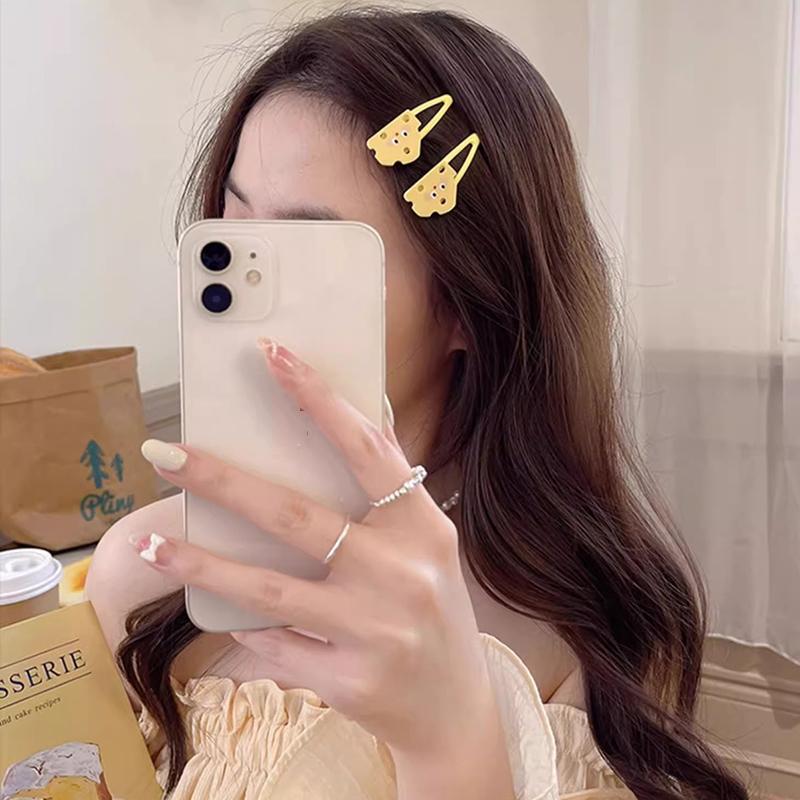 Забавная заколка для сыра, креативная пластина, заколка для волос в форме акулы, когти для волос для девочек, треугольная полая заколка для волос, украшение для волос