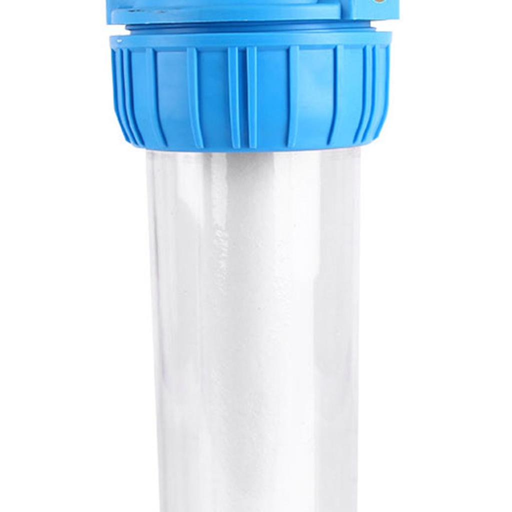 10-дюймовый корпус фильтра для воды с фильтром 1-дюймовый латунный порт прозрачный для удаления примесей