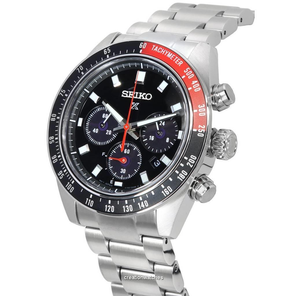 Seiko Prospex Speedtimer Go Large Solar Chronograph Black Dial SSC915 SSC915P1 SSC915P 100M Мужские часы