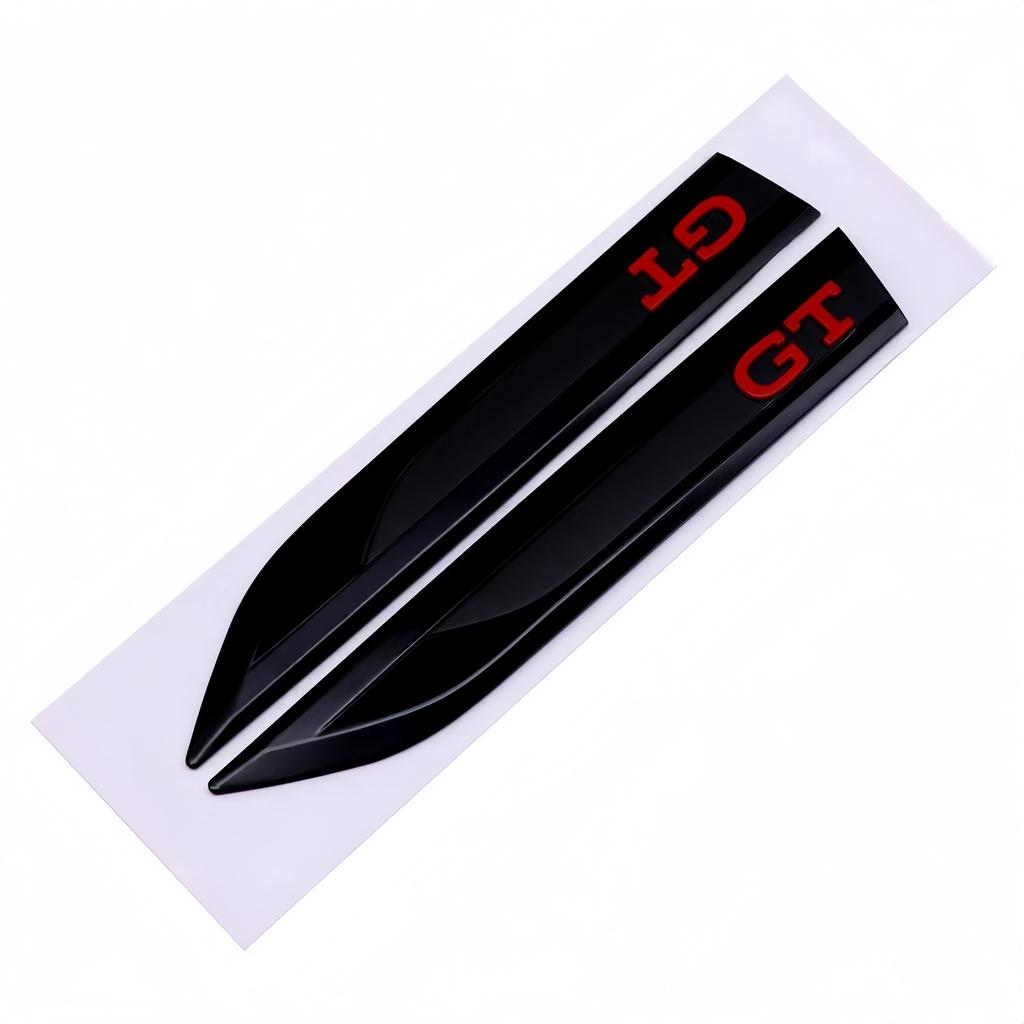 1 pair 3D ABS GT Blade Badge Sticker Car Side Fender Emblem Decal High-Quality Automotive Styling Accessories