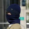 Two-Piece Hat Scarf Set Autumn Winter Windproof Warm Neck Knitted Cap for Men Outdoor Riding Windproof Ear Protection Neck Wool Cap with Scarf