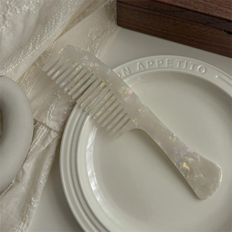 Корейская ретро-расческа с широкими зубьями и уксусной кислотой для вьющихся волос - аксессуар для волос в стиле знаменитостей для женщин