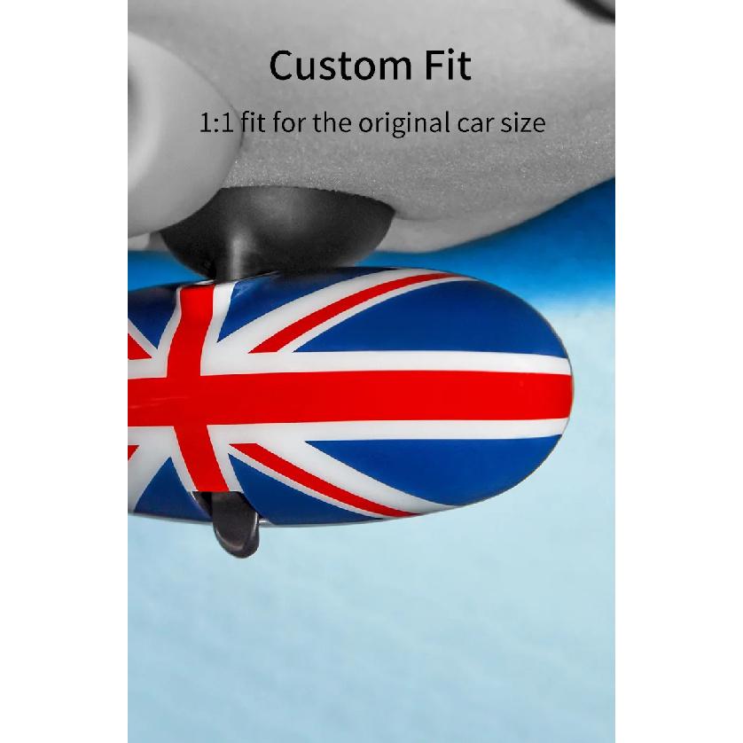 Car Rear View Mirror Protector Frame For Mini Cooper R50 R52 R53 Center Console Accessories Interior Rearview Decor Cover Case