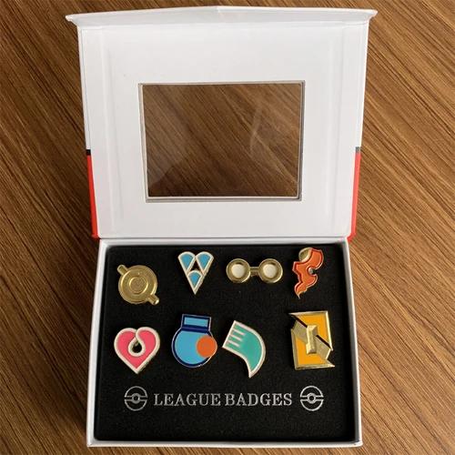 Лига покемонов Знак ГИМа Аниме Фигурки Карманный Монстр Король Небес Гимназия Металлический Значок Пикачу Мьюту Игрушки для Мальчика Детей