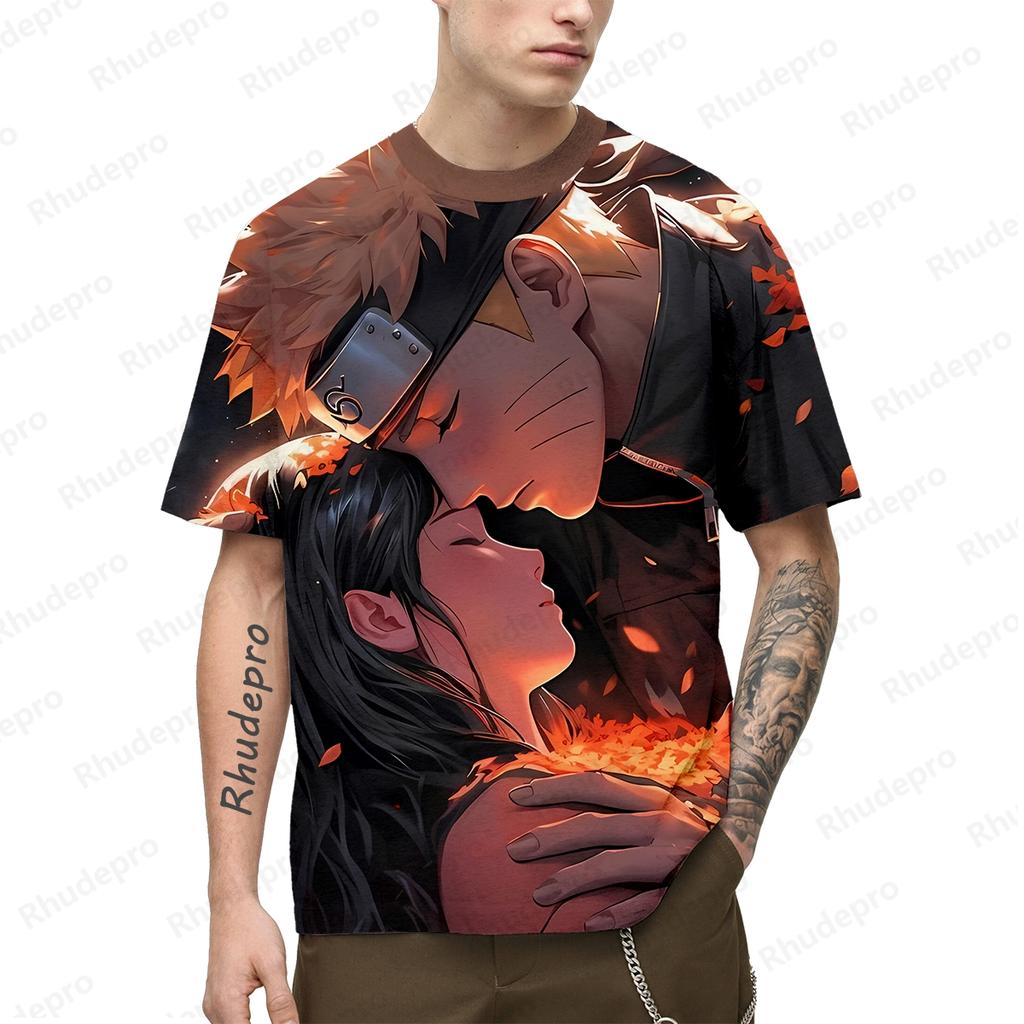 Uchi Haba T-shirt Short Sleeve Clothing Naruto High Quality Gift Fashion Y2k Clothes Trend Anime Shirts Streetwear