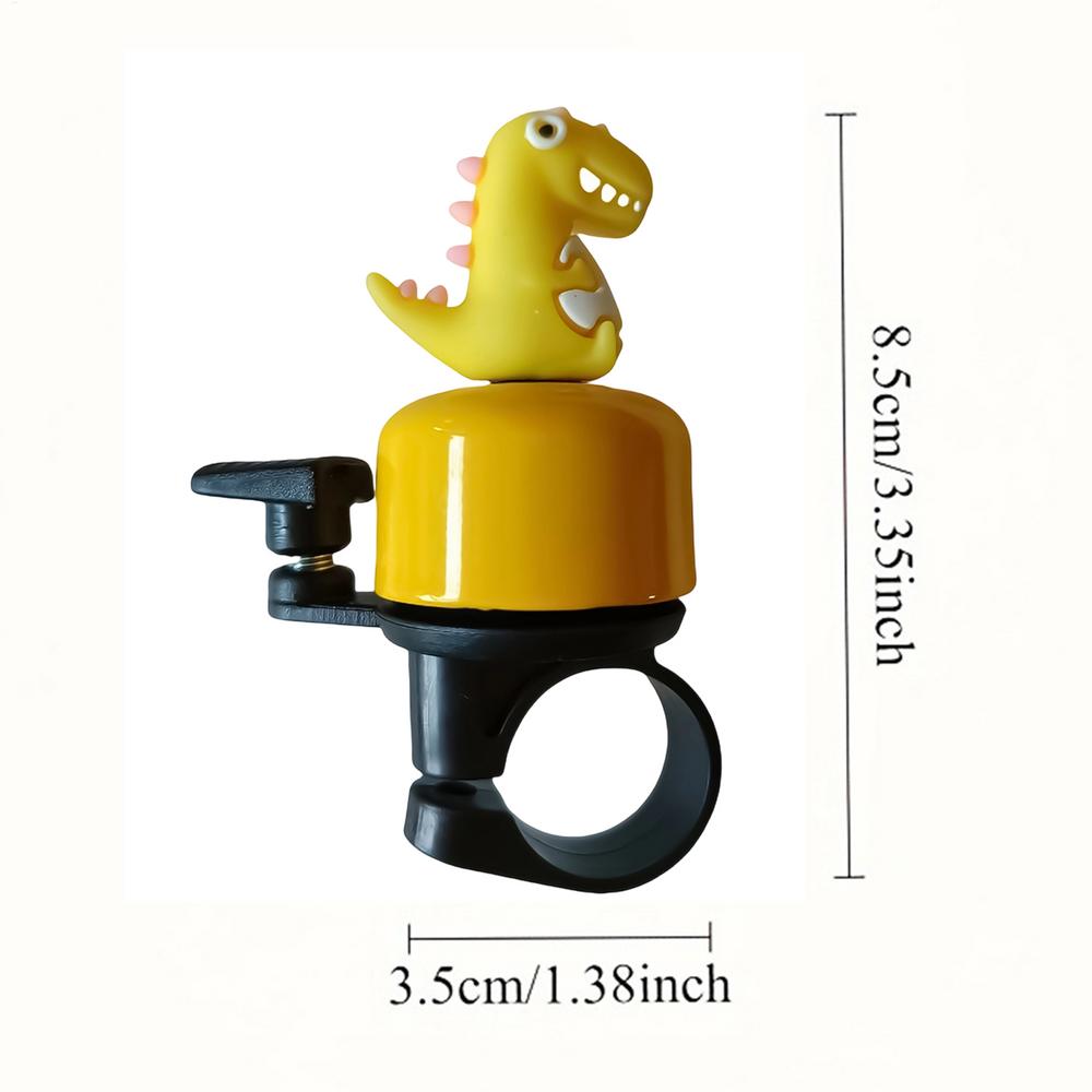 Metal Dinosaur Bike Bell Loud Crisp Sound Cartoon Horn For Kids Adults Women, Fits Scooter Cruiser Bicycle, Road Path Driveway