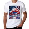Flamerican Red White Blue Flamingo Happy 4th Of July Tshirt Casual Street Style Short Sleeve Tee