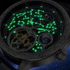 Dulunwe Механические часы Brilliant Starry Sky Luminous Tourbillon, уникальные мужские наручные часы Hollow Skeleton с автоматическим механизмом