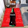 """Красная дорожка с принтом бутылки Coca-Cola Современный стиль домашнего декора""" Подходит для использования в качестве противоскользящего покрытия для гостиной, спальни, диванов"""