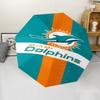 Автоматический зонт с принтом логотипа Miami Dolphins, 8 спиц, железный каркас, пластиковая ручка, подходит для путешествий на открытом воздухе и на каждый день, идеальный подарок
