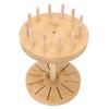 Sewing Thread Rack Round Bamboo Detachable Spool Thread Holder Rack for Home Textiles Hand Weaving