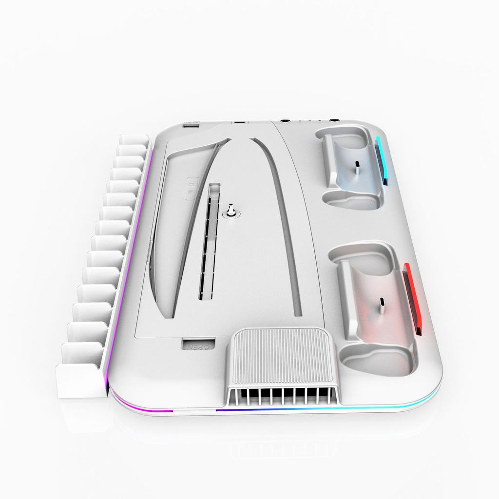 DZ504 Многофункциональная охлаждающая подставка для PS5/PS5 Slim Держатель для гарнитуры Полка для хранения дисков