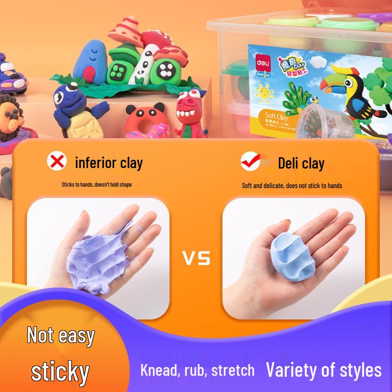 Deli 36-Color Lightweight Clay Set