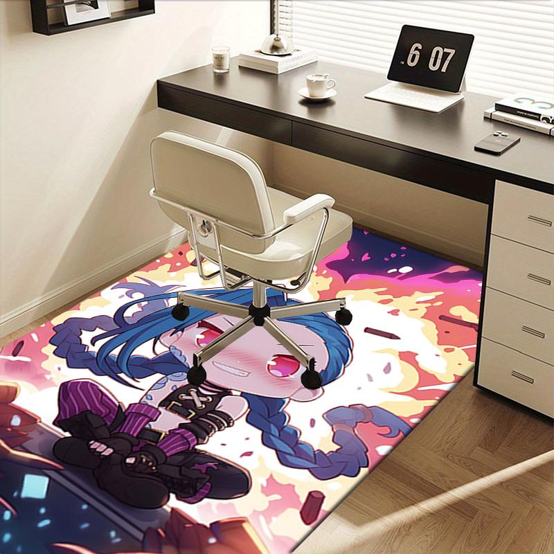 JINX Charming Anime Character Office Chair Mat - Perfect for Home Decor, Office Use, and Gifts!.122308a