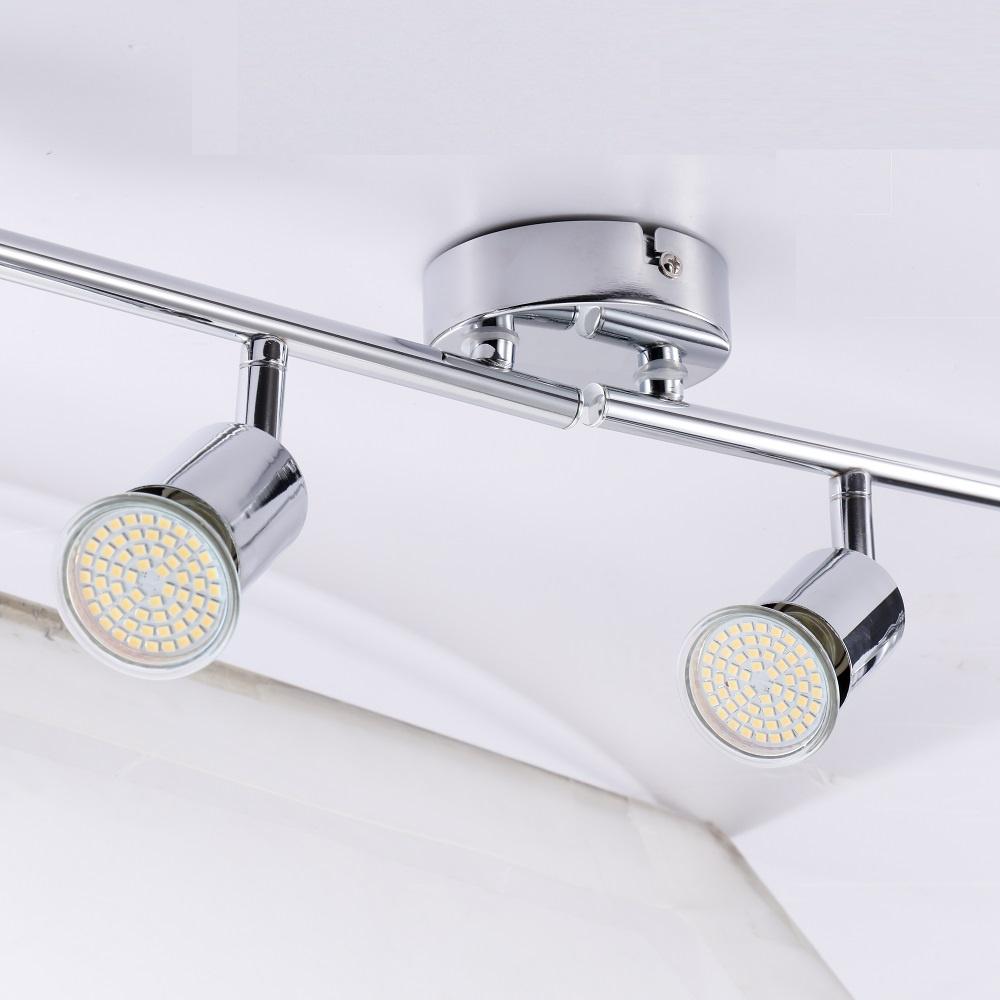 Потолочный светильник с 4 головками, 100 Вт, регулируемый угол освещения, прожекторы GU10, точечные светильники, лампы для магазина, освещения выставочного зала