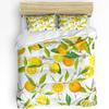 Summer Fruit Strawberry Leaf Repeat 3pcs Bedding Set For Bedroom Double Bed Home Textile Duvet Cover Quilt Cover Pillowcase