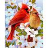 Gardenia Tree DIY Diamond Embroidery Red Bird Full Round Diamond Painting Cross Stitch Flower