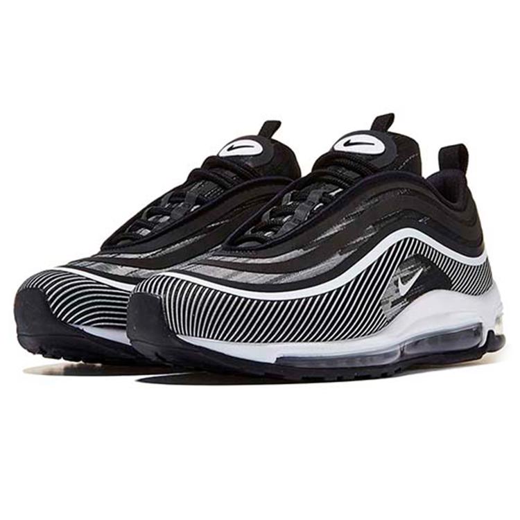 Nike Air Max 97 Ultra '17 'Zebra' (Unisex) Black / White Running Shoes 918356 006