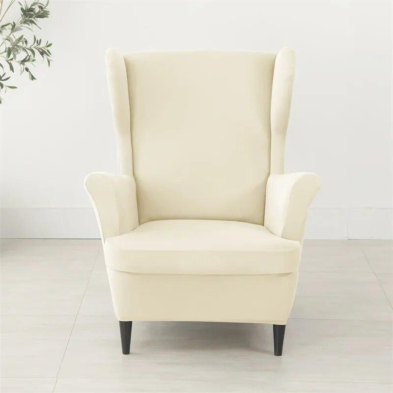 Чехол на спинку стула из спандекса с крылышками для гостиной, чехол на откидной стул, эластичное кресло, чехол для дивана с чехлом для подушки, домашний декор