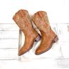 New Style Fashion Retro Brown Cowboy Boots for Women Comfortable Square Toe Embroidery Mic-calf Western Boots Shoes Big Size