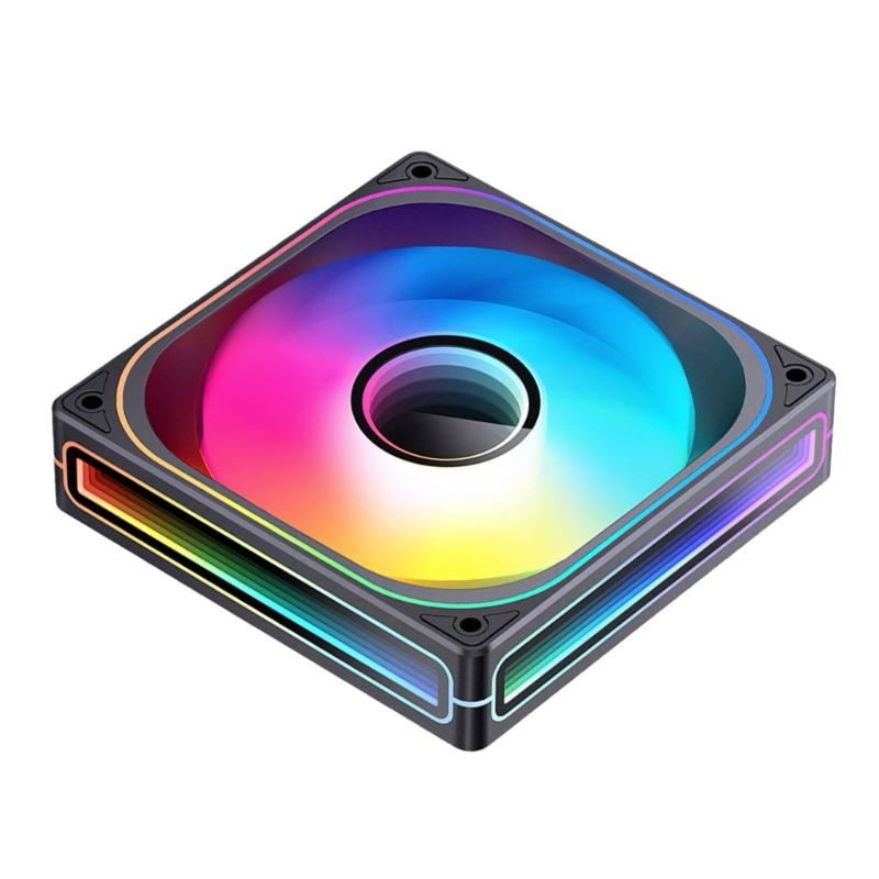 120 240 360 Однорамный вентилятор с 1/2/3 x 120-мм RGB-вентиляторами, подшипниками гидродинамического трения и 8 aRGB-светодиодами на вентилятор