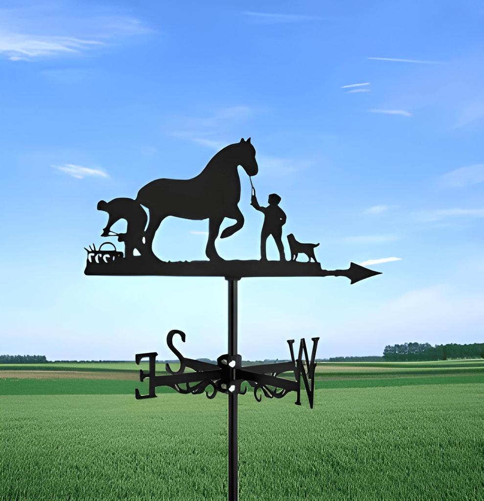 Декоративный железный флюгер - наружное украшение для металлической крыши