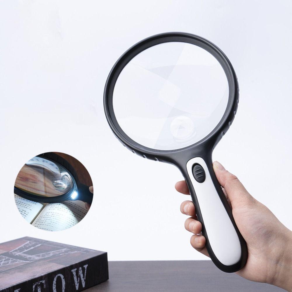 Большая линза лупа 15X белая увеличительная многофункциональная ручная лупа читать