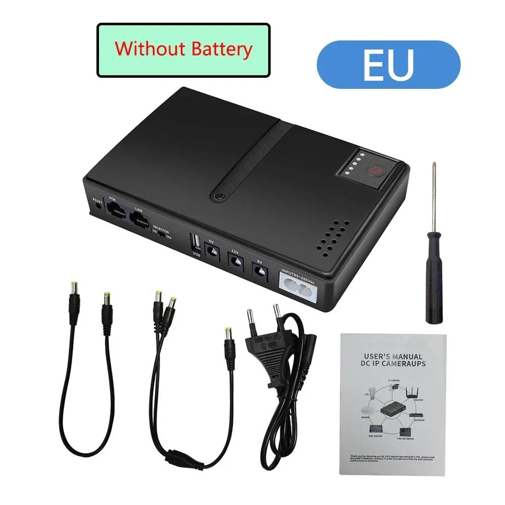 DC1018L Uninterruptible Power Supply 18W and Replaceable 18650 Battery Desgin - 5V 9V 12V Output for Router Modem Backup Power