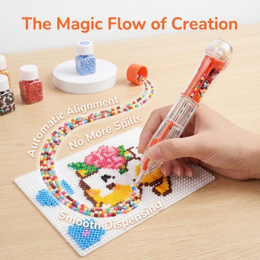 Transparent Body Automatic Fuse Bead Pen Ergonomic Grip Fuse Beads Pen Perler Beads