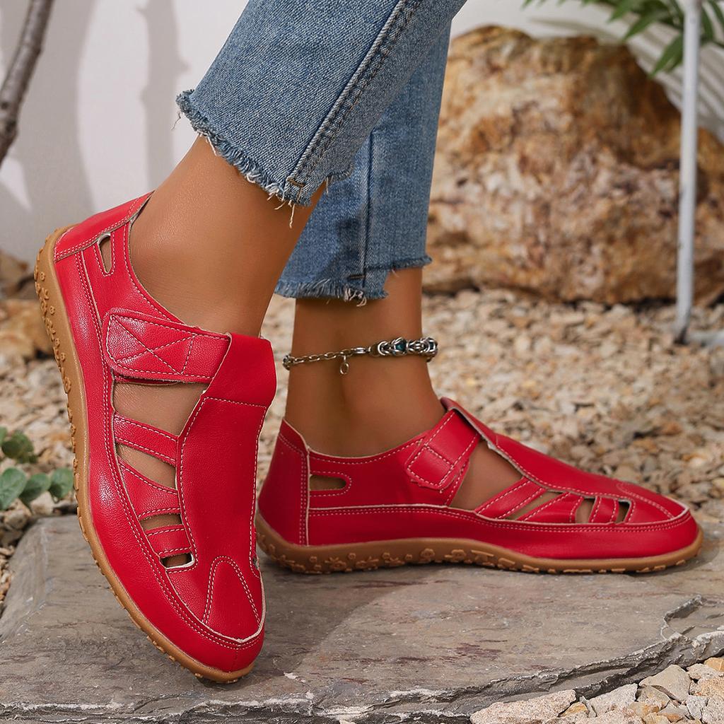 Женские Сандалии Летние Ажурные Повседневные Сандалии Уличные Нескользящие Плоские Сандалии Летние Закрытый Носок Пляжные Сандалии Sandalias De Mujer