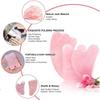 100% Natural Rose Quartz Jade Roller Gua Sha Massager Set Jade Stone Gouache Scraper Facial Massage Lifting SPA Anti Aging Tools