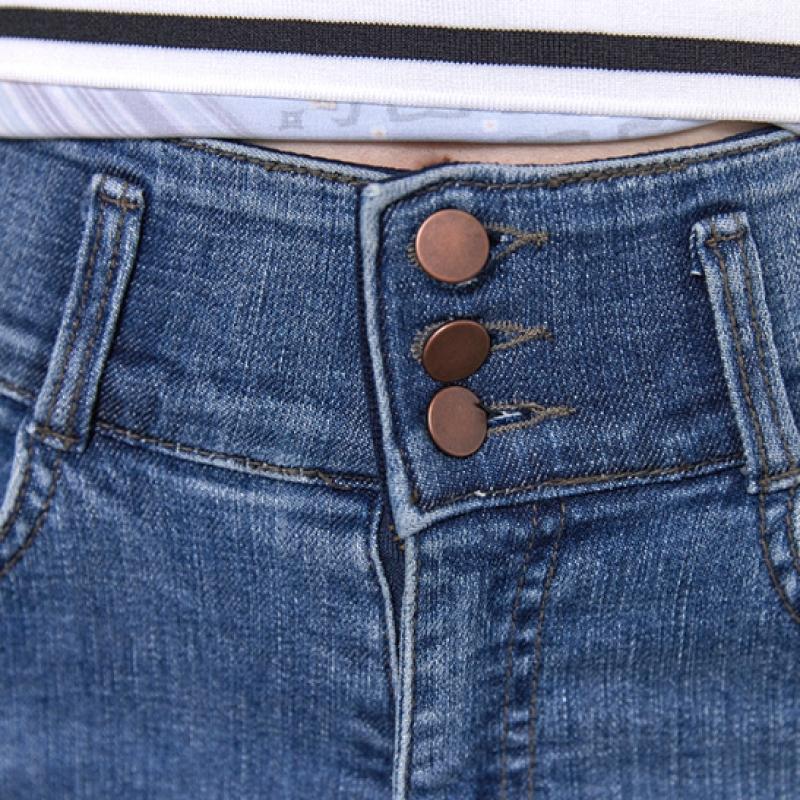 Maxza Wide Banding High Waist Semi Bootcut Denim Pants Zc10ql401on