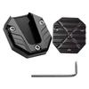Motorcycle Universal Side Stand Plate Dress Up Parts Alloy Universal Side Stand Parts Honda Yamaha Kawasaki Suzuki (Black)