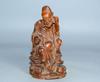 Chinese Antique Wooden Boxwood Carved Exquisite Ji Gong Buddha Statues Sculpture