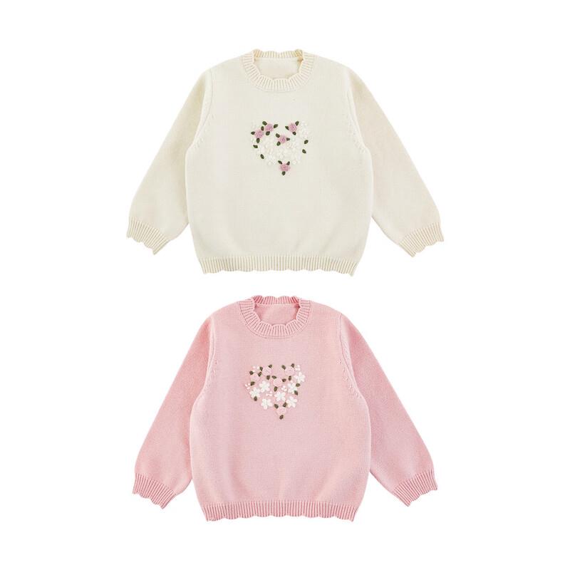 Girls' Romantic Handmade Crochet Winter Sweater