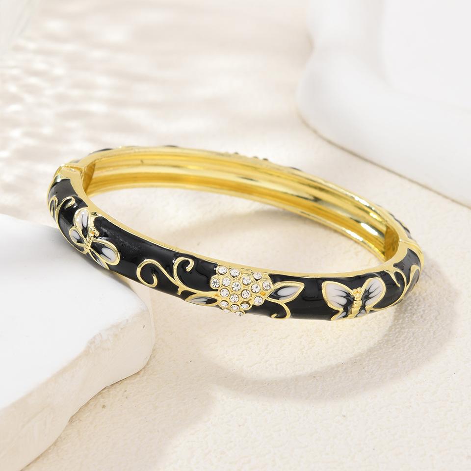 Ethnic Style Butterfly Enamel Multi-color Opening